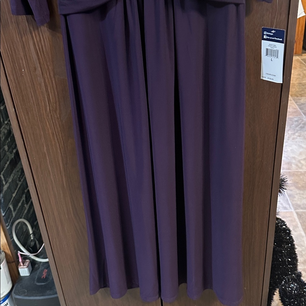 NWT Chaps Purple Dress in size lg - Picture 4 of 10